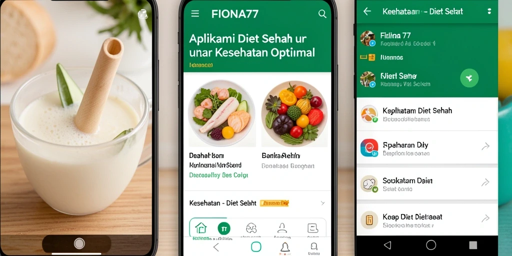 Antarmuka FIONA77 untuk mengatur diet sehat.