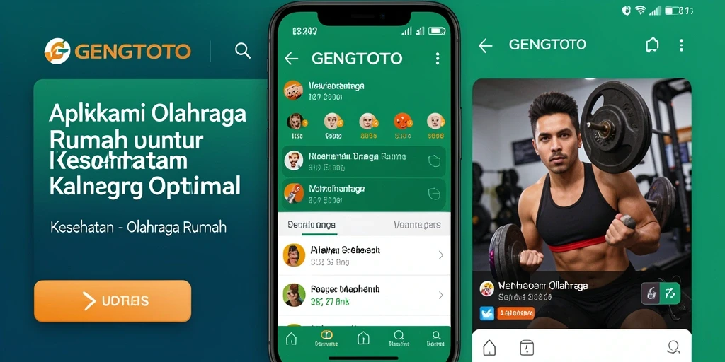 Antarmuka GENGTOTO yang intuitif untuk latihan olahraga rumah.