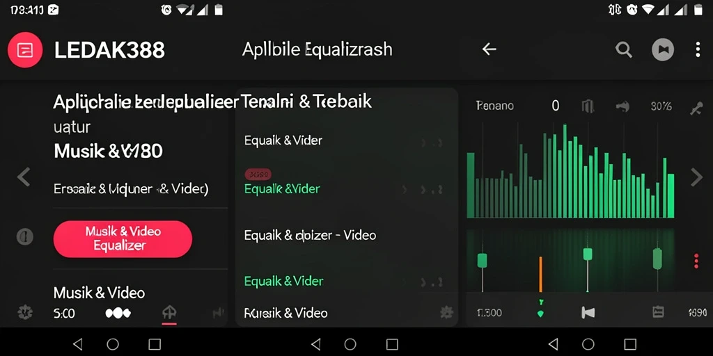 Antarmuka LEDAK388 menampilkan kontrol Equalizer yang mudah digunakan.