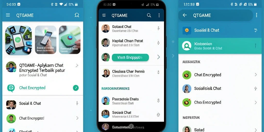Antarmuka QTGAME yang menarik untuk komunikasi aman.