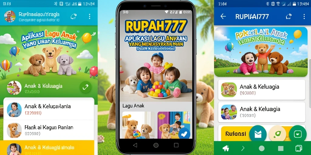 Tampilan antarmuka RUPIAH777 dengan banyak pilihan lagu anak.