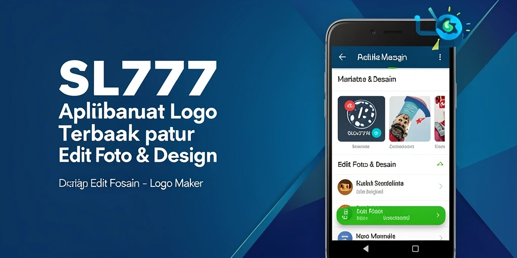 Tampilan antarmuka SL777 yang user-friendly untuk pembuatan logo.