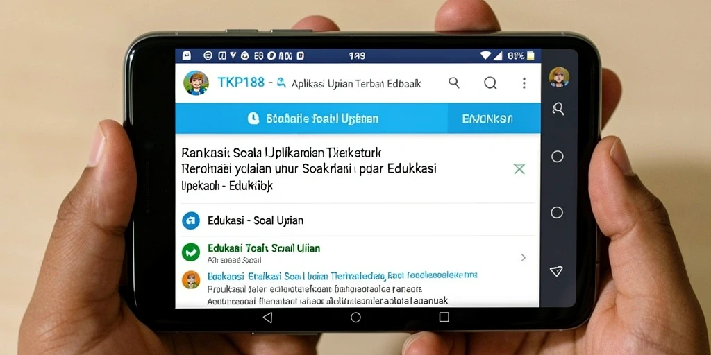 Tampilan antarmuka aplikasi Soal Ujian TKP188 yang intuitif.