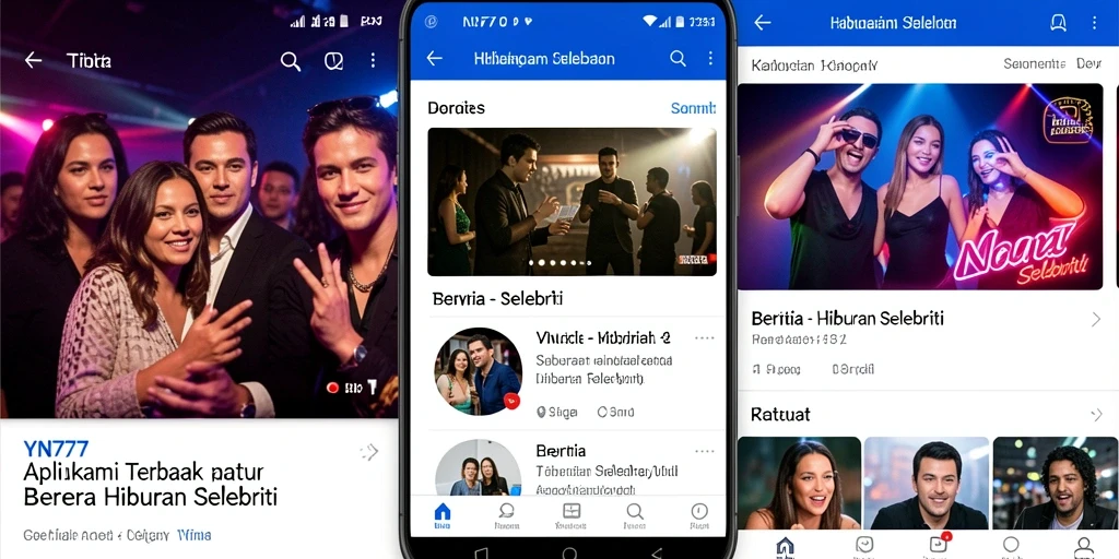 Antarmuka YN777 yang sederhana dan modern untuk berita selebriti.