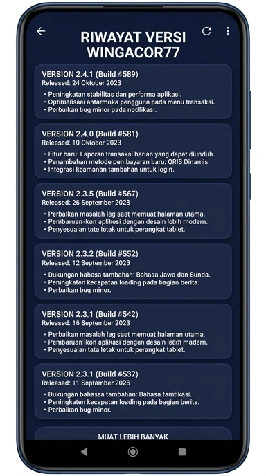 Riwayat Versi wingacor77 untuk Pengguna Android